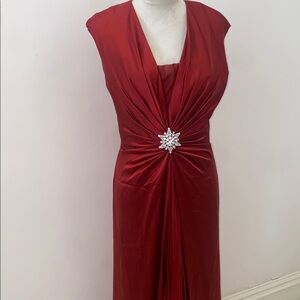 Melinda Eng Vibrant Red Silk Gown